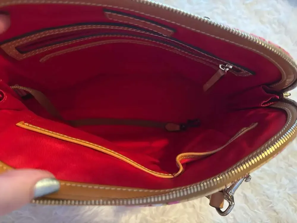 Dooney & Bourke Hydrangea Basketweave Domed Zip‎ Satchel